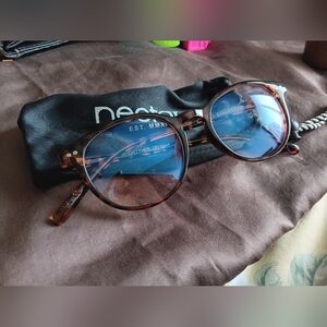 Nectar Cobalt Collection Brown Fight Blue Light Blocking Eyeglasses 150mm W/case